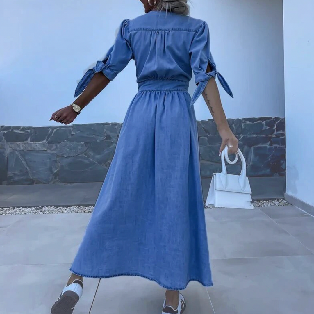 JELKE - DENIM MAXI DRESS